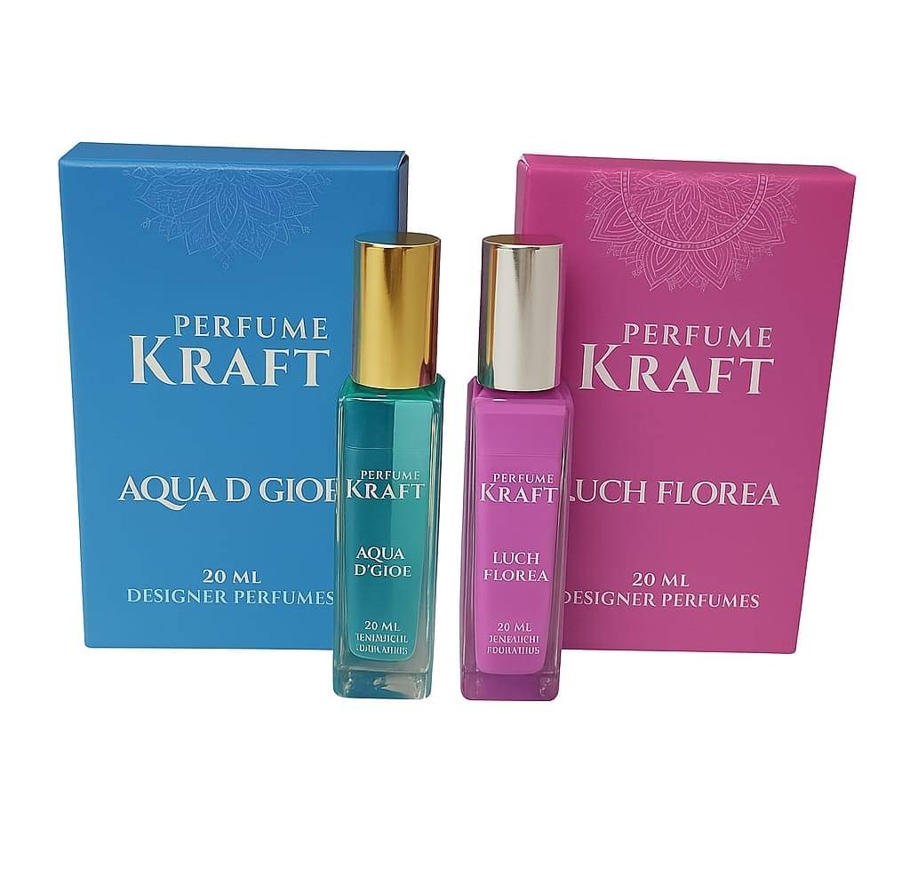     			Perfume Kraft Aqua D Gioe and Guch Florea Inspired Version Perfumes of 20 ml each