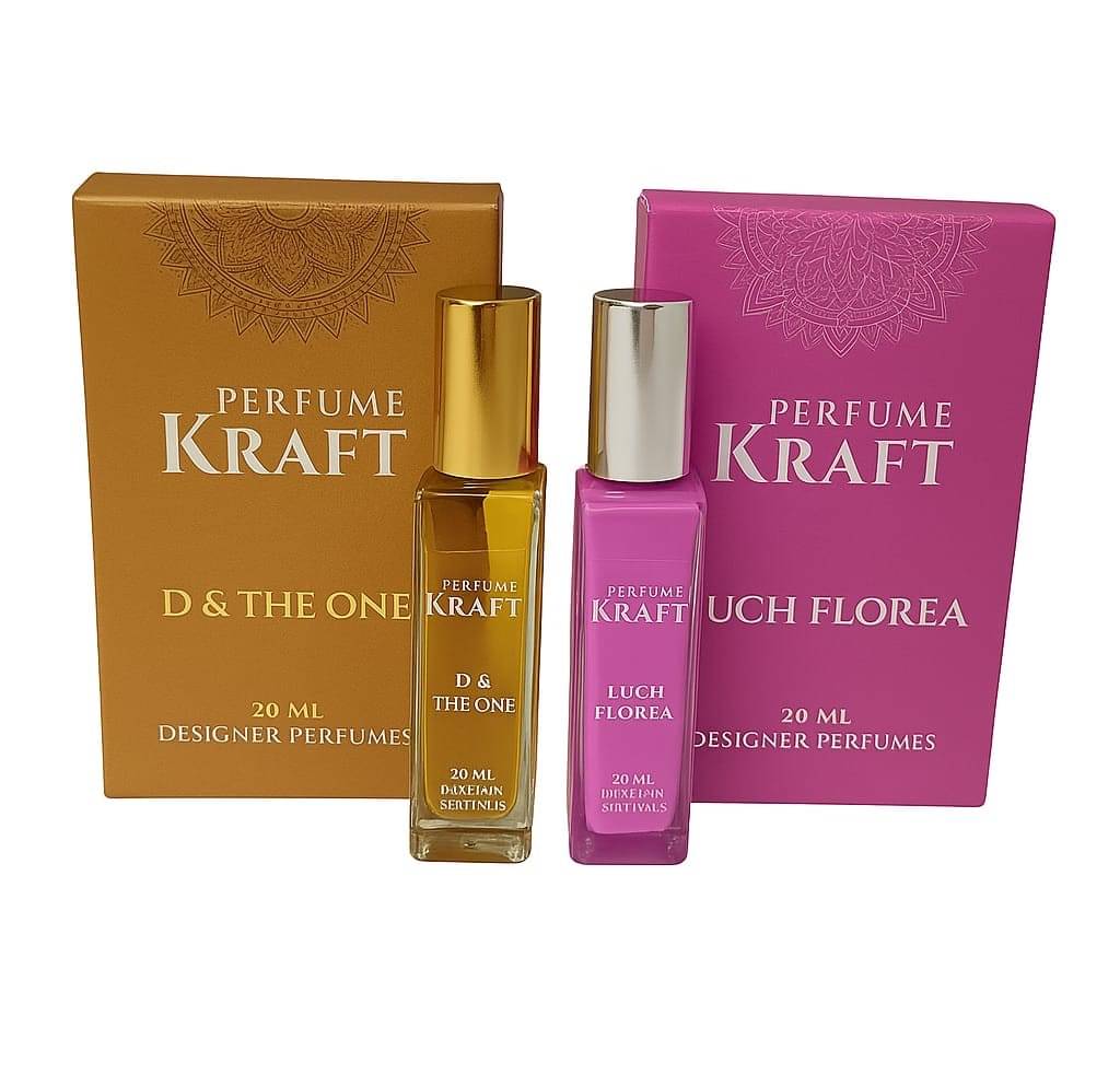 Perfume Kraft D G The One and Guch Florea Inspired Version Perfumes of 20 ml each Perfume Kraft D G The One and Guch Florea Inspired Version Perfumes of 20 ml each