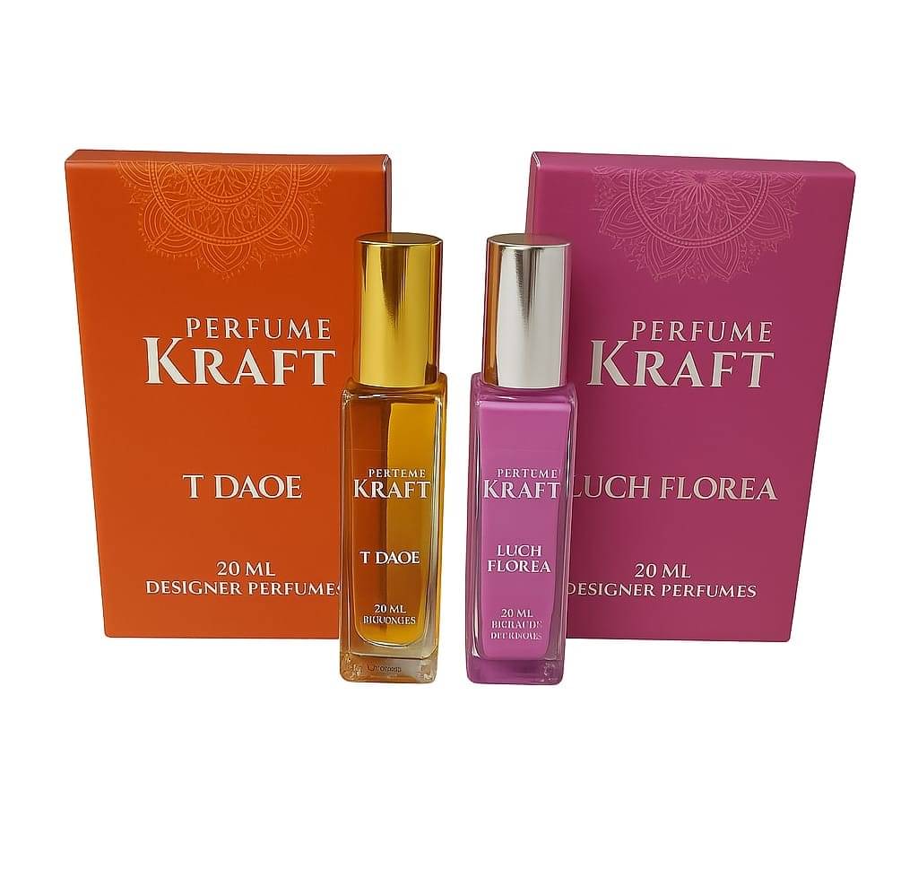 Perfume Kraft T Daoe and Guch Florea Inspired Version Perfumes of 20 ml each     			Perfume Kraft T Daoe and Guch Florea Inspired Version Perfumes of 20 ml each