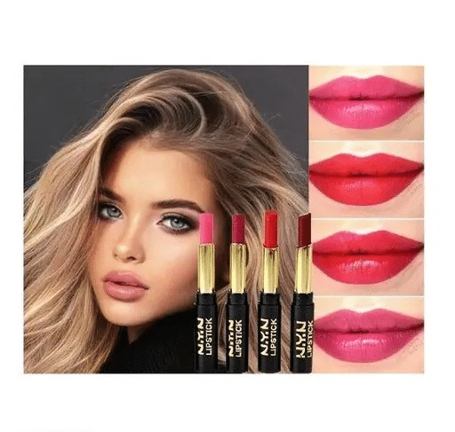     			Generic Multi Matte Waterproof Crayon Lipstick ( Pack of 4 )