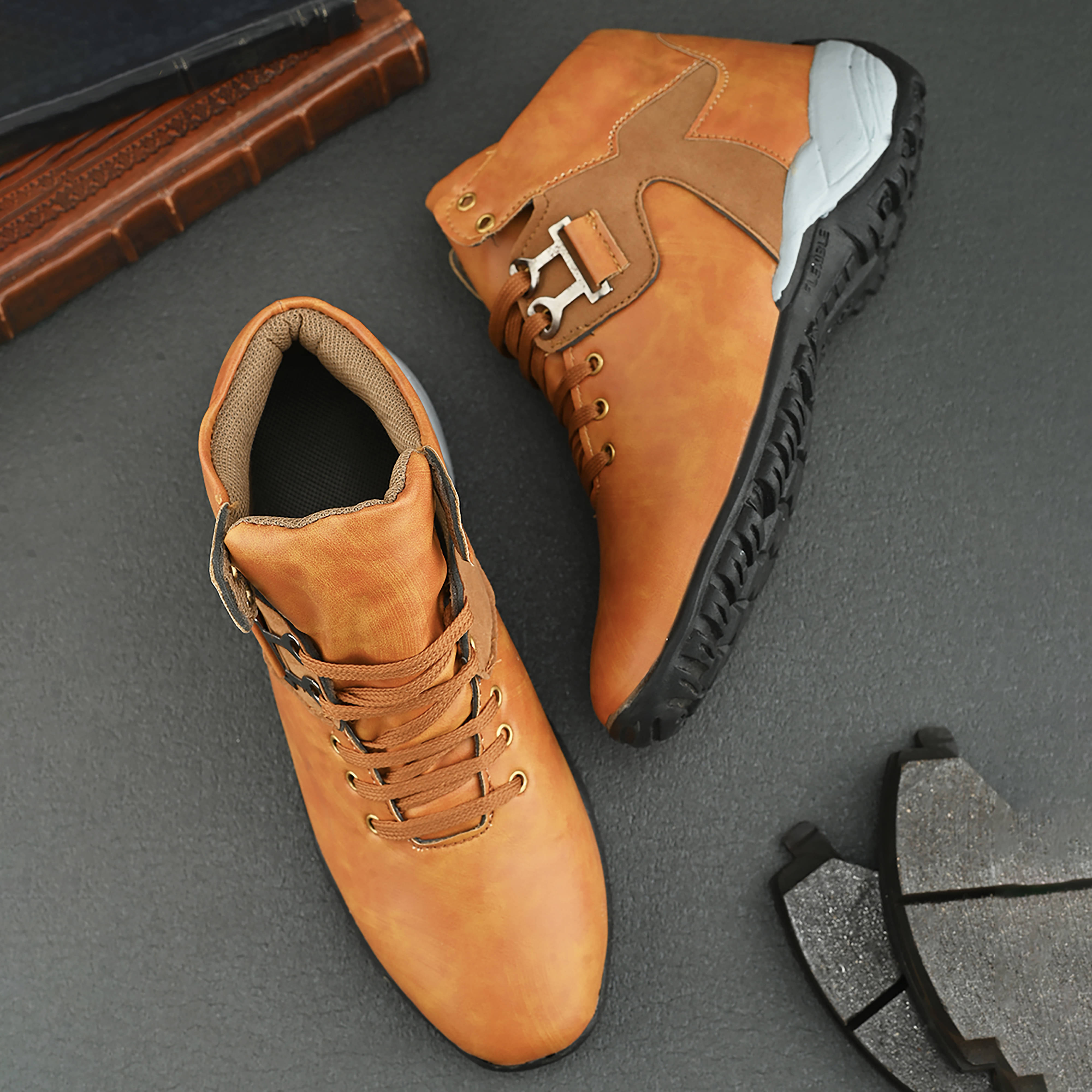 Groofer Beige Men's Casual Boots Groofer Beige Men's Casual Boots