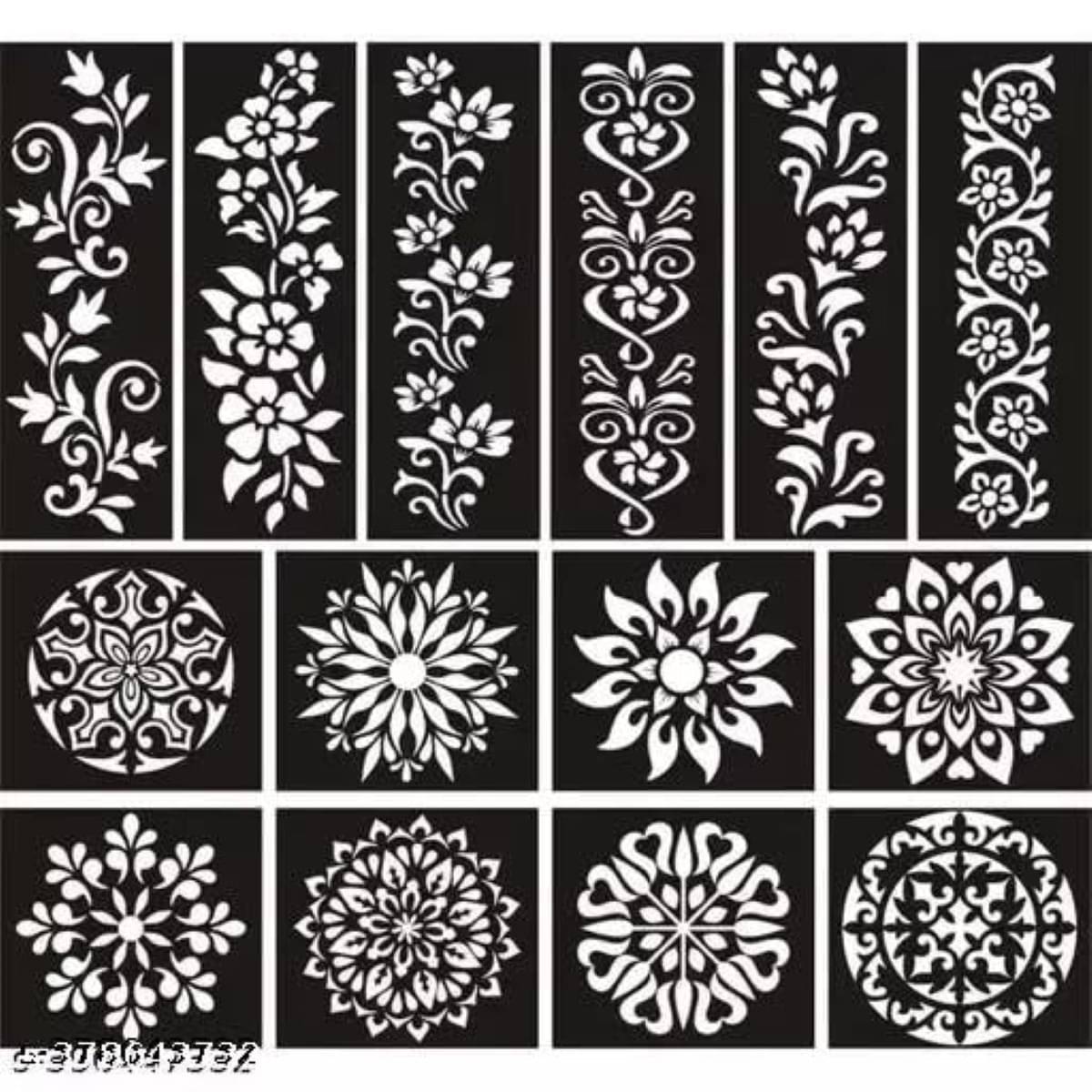 JMC Unique Mehndi Stencil for Bridal Henna Tattoo Body Tattoo JMC Unique Mehndi Stencil for Bridal Henna Tattoo Body Tattoo