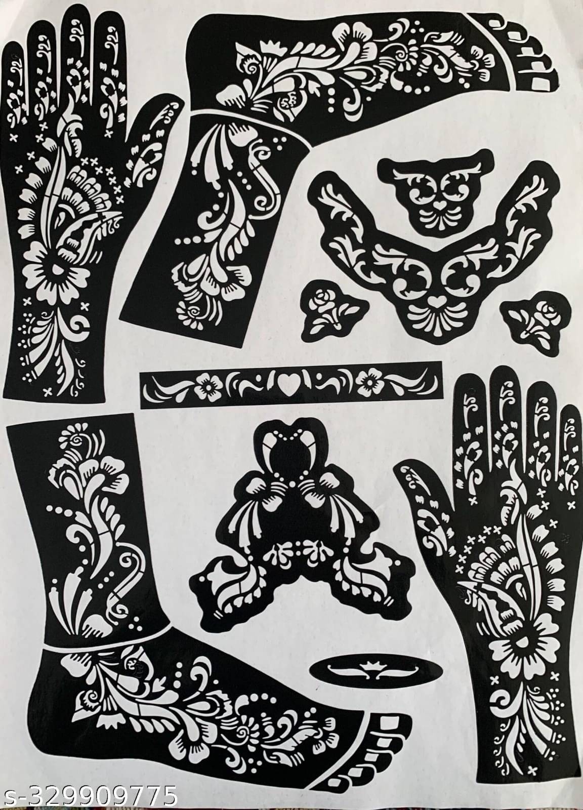 JMC Unique Mehndi Stencil for Bridal Henna Tattoo Body Tattoo JMC Unique Mehndi Stencil for Bridal Henna Tattoo Body Tattoo