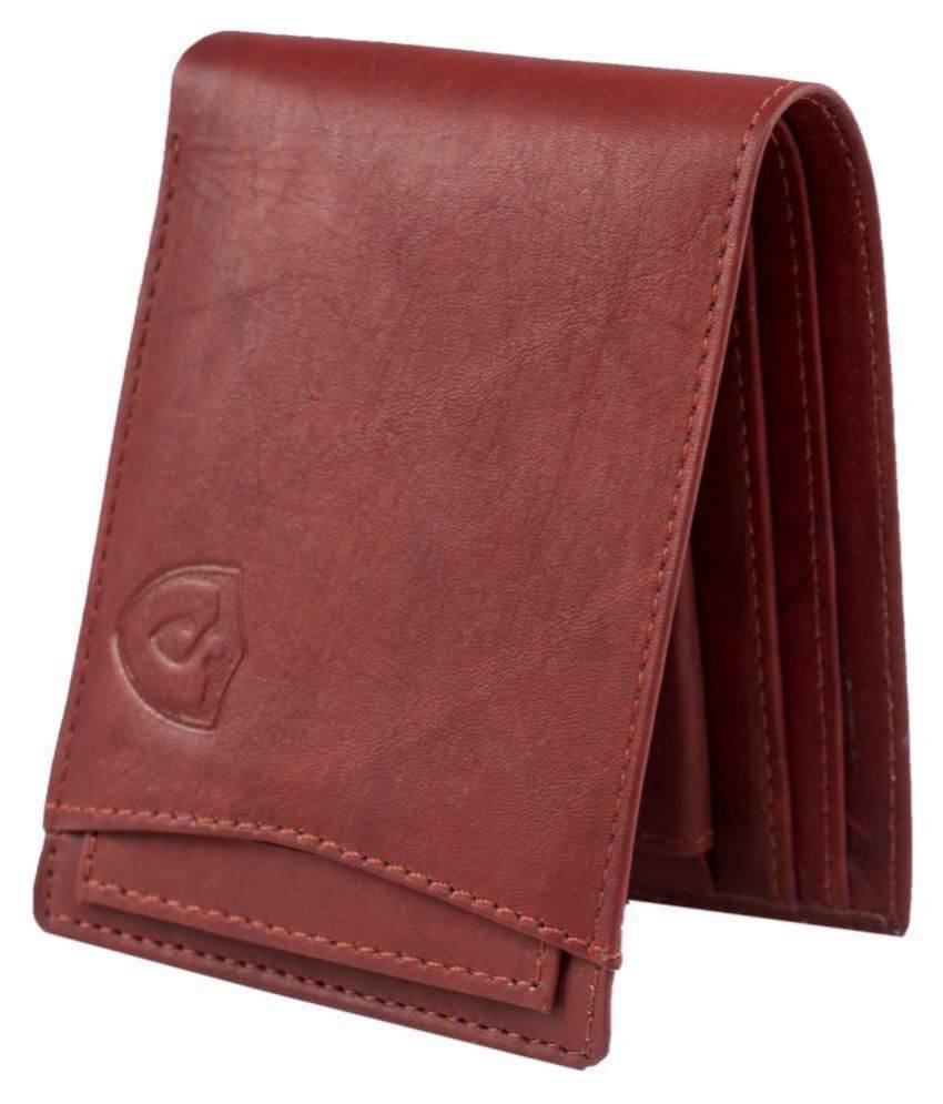     			Keviv Leather Solid Men's Two Fold Wallet With 9 Slots For Card ( Red , Pack of 1 )
