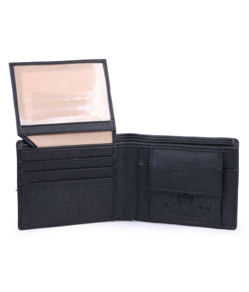     			Keviv PU Solid Men's Two Fold Wallet With 7 Slots For Card ( Black , Pack of 1 )