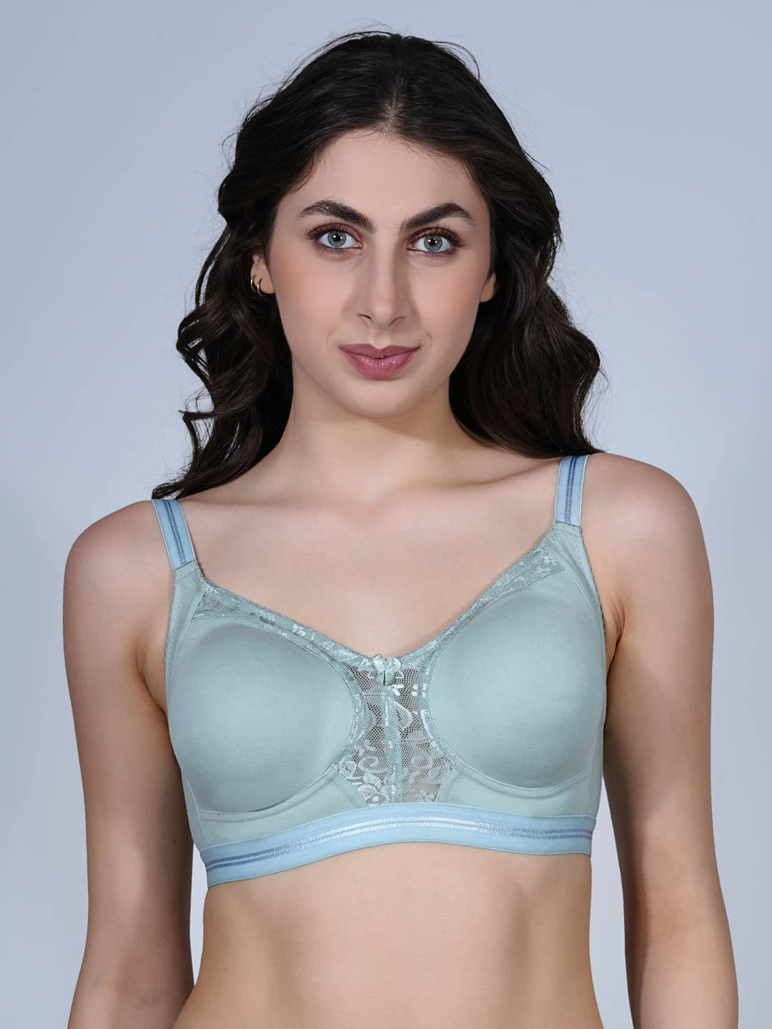     			Ladyland Pack of 1 Cotton Blend Non Padded Everyday Bra For Women ( Green )