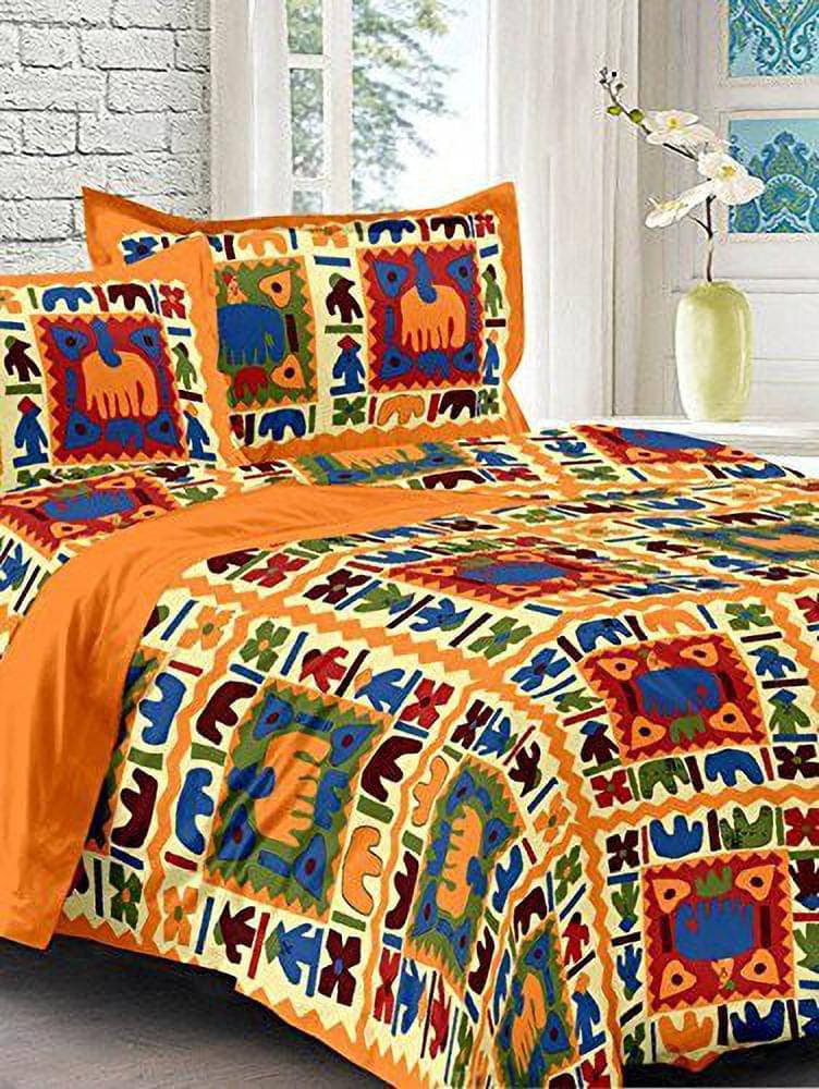 Navkaar Creation Cotton 1 Double Bedsheet with 2 Pillow Covers ( Yellow ) Navkaar Creation Cotton 1 Double Bedsheet with 2 Pillow Covers ( Yellow )