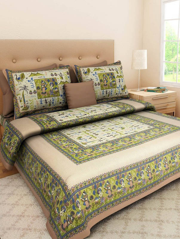Navkaar Creation Cotton 1 Double Bedsheet with 2 Pillow Covers ( Brown ) Navkaar Creation Cotton 1 Double Bedsheet with 2 Pillow Covers ( Brown )