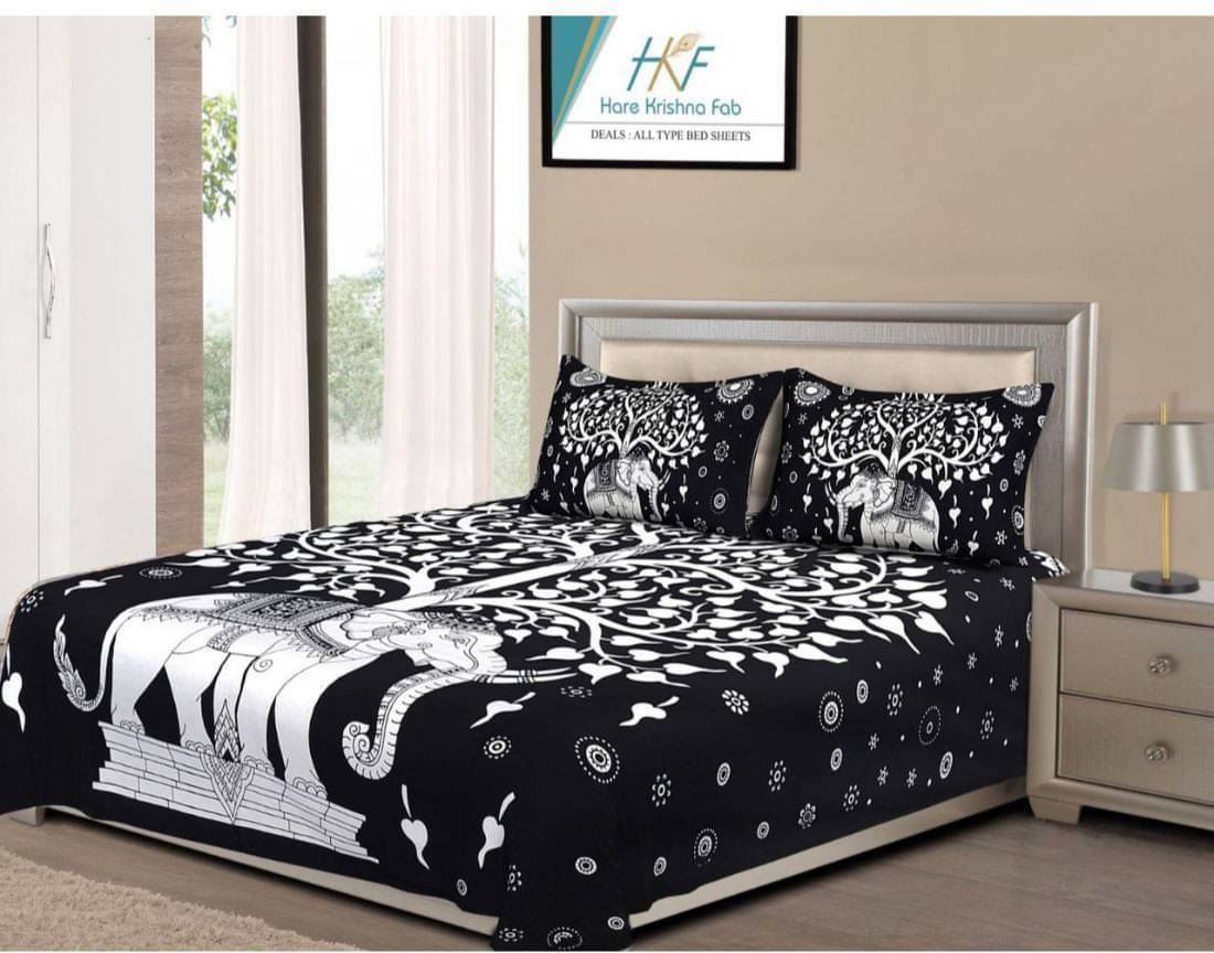 Navkaar Creation Cotton 1 Double Bedsheet with 2 Pillow Covers ( Beige ) Navkaar Creation Cotton 1 Double Bedsheet with 2 Pillow Covers ( Beige )