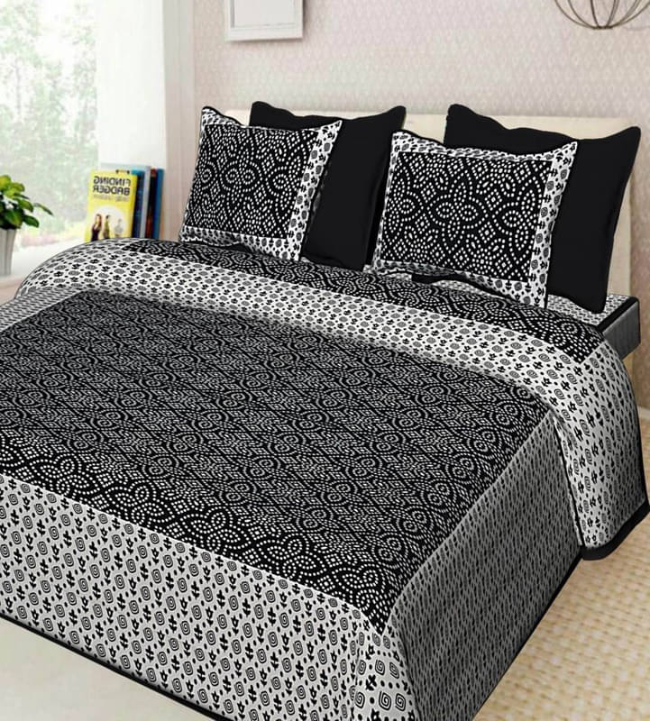 Navkaar Creation Cotton 1 Double Bedsheet with 2 Pillow Covers ( Multicolor ) Navkaar Creation Cotton 1 Double Bedsheet with 2 Pillow Covers ( Multicolor )