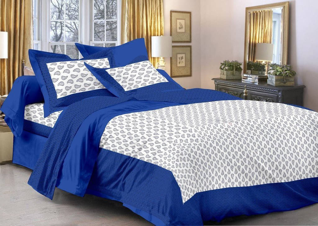 Navkaar Creation Cotton 1 Double Bedsheet with 2 Pillow Covers ( White ) Navkaar Creation Cotton 1 Double Bedsheet with 2 Pillow Covers ( White )