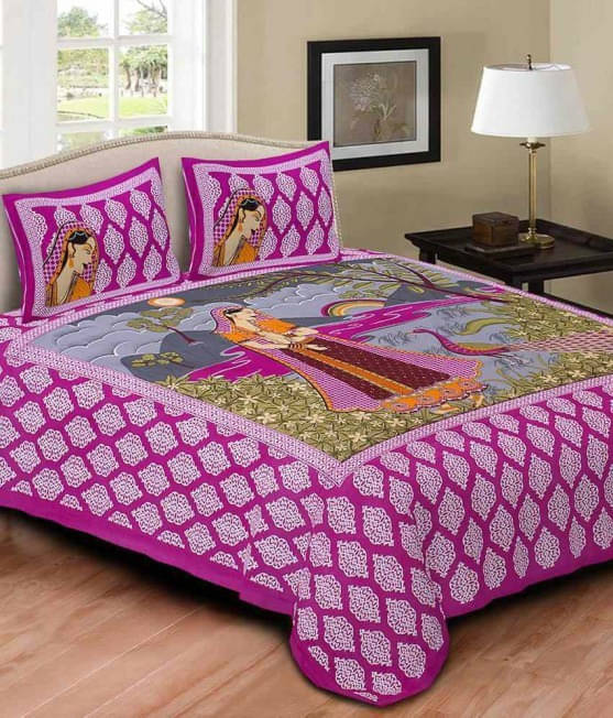 Navkaar Creation Cotton 1 Double Bedsheet with 2 Pillow Covers ( Red ) Navkaar Creation Cotton 1 Double Bedsheet with 2 Pillow Covers ( Red )
