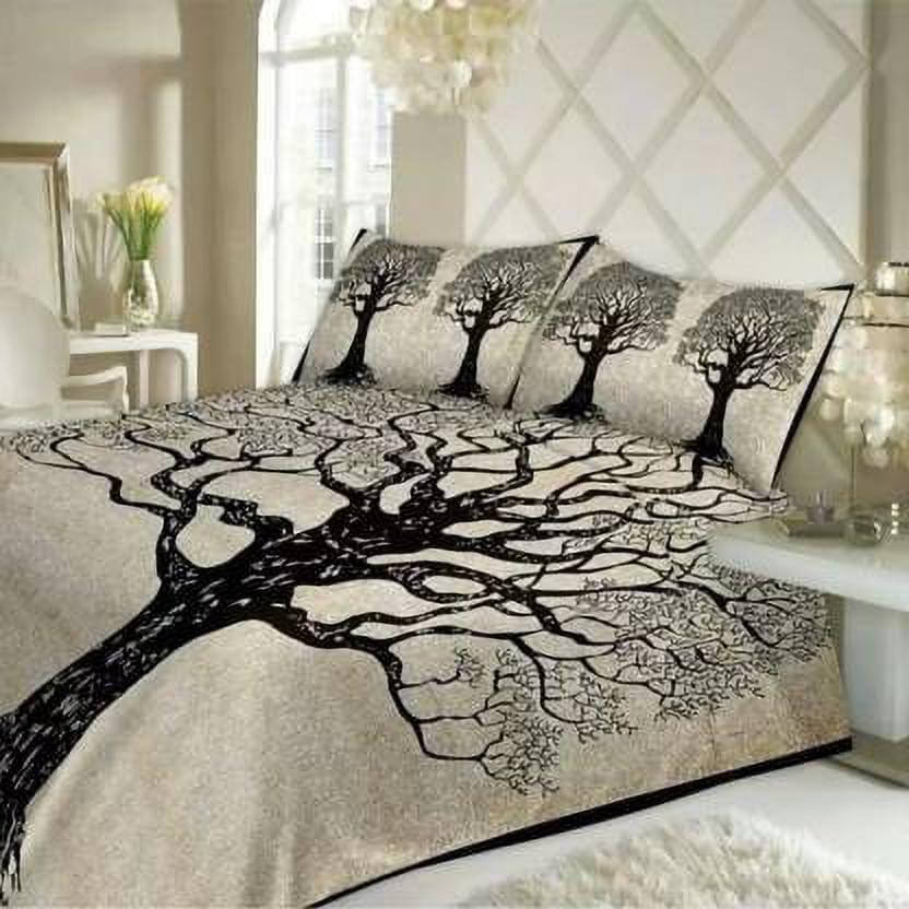 Navkaar Creation Cotton 1 Double Bedsheet with 2 Pillow Covers ( Black ) Navkaar Creation Cotton 1 Double Bedsheet with 2 Pillow Covers ( Black )