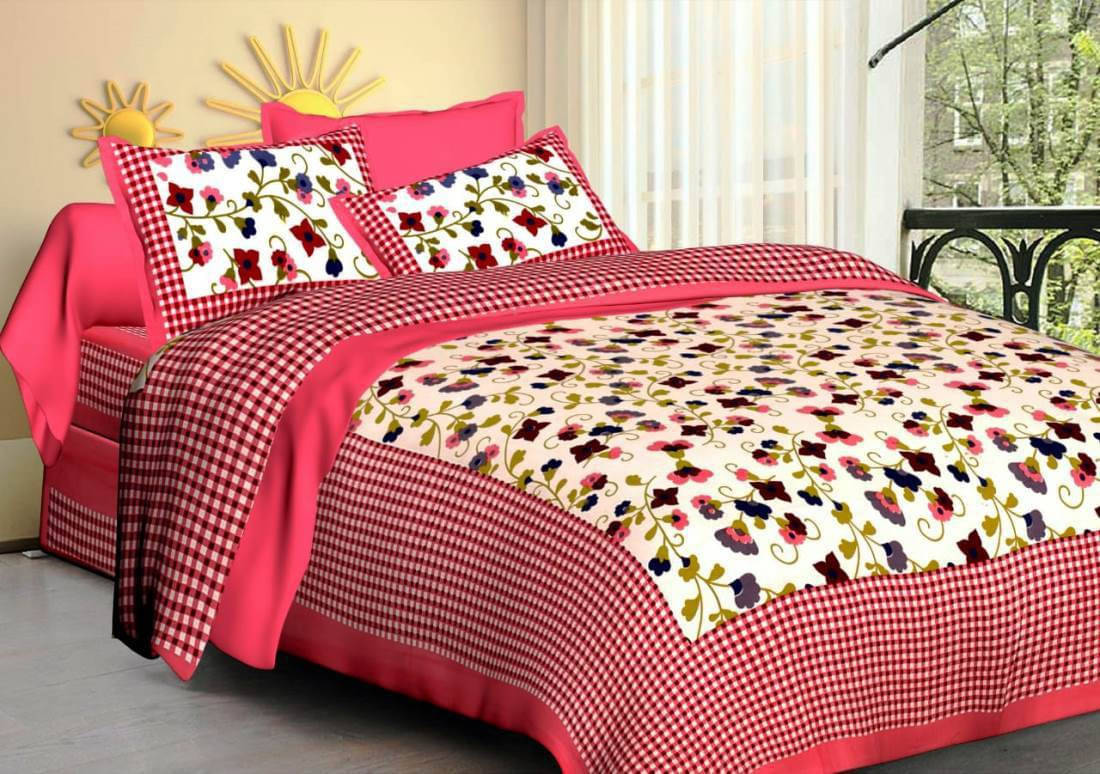 Navkaar Creation Cotton 1 Double Bedsheet with 2 Pillow Covers ( White ) Navkaar Creation Cotton 1 Double Bedsheet with 2 Pillow Covers ( White )