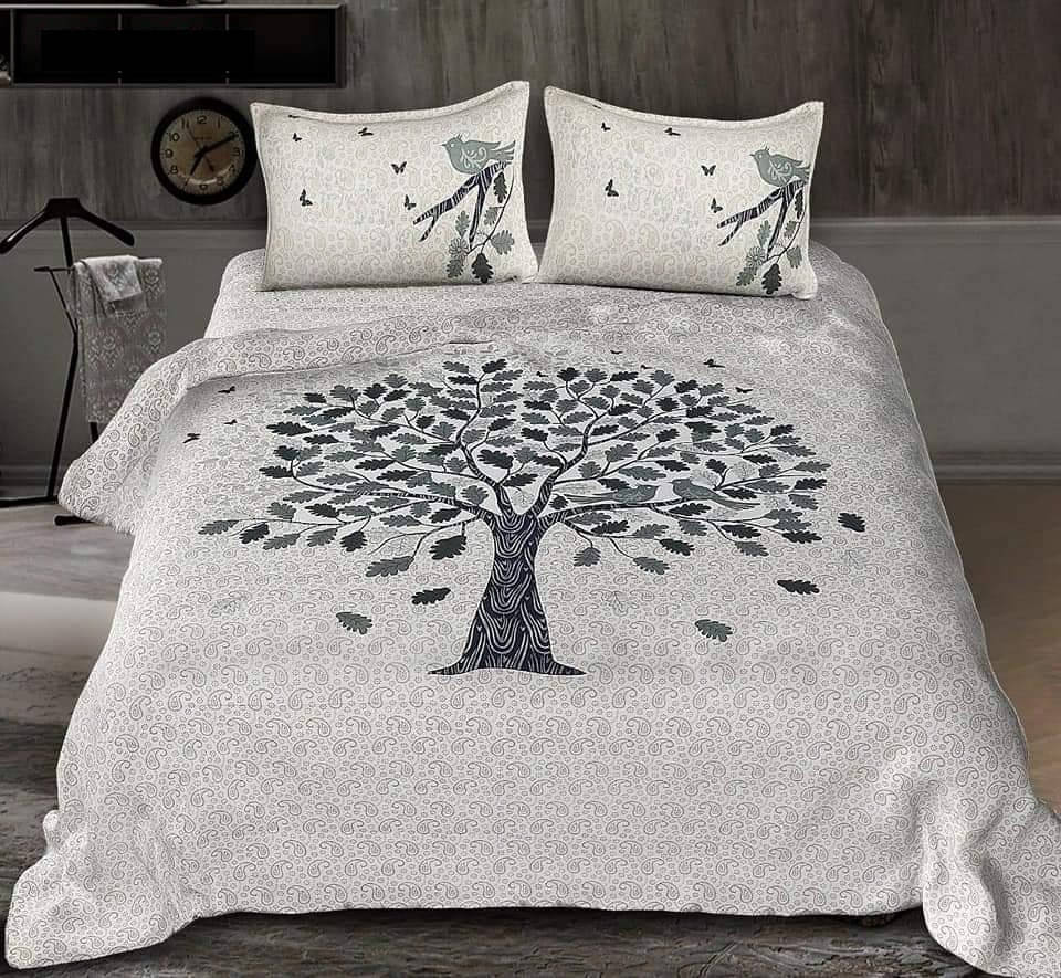 Navkaar Creation Cotton 1 Double Bedsheet with 2 Pillow Covers ( Grey ) Navkaar Creation Cotton 1 Double Bedsheet with 2 Pillow Covers ( Grey )