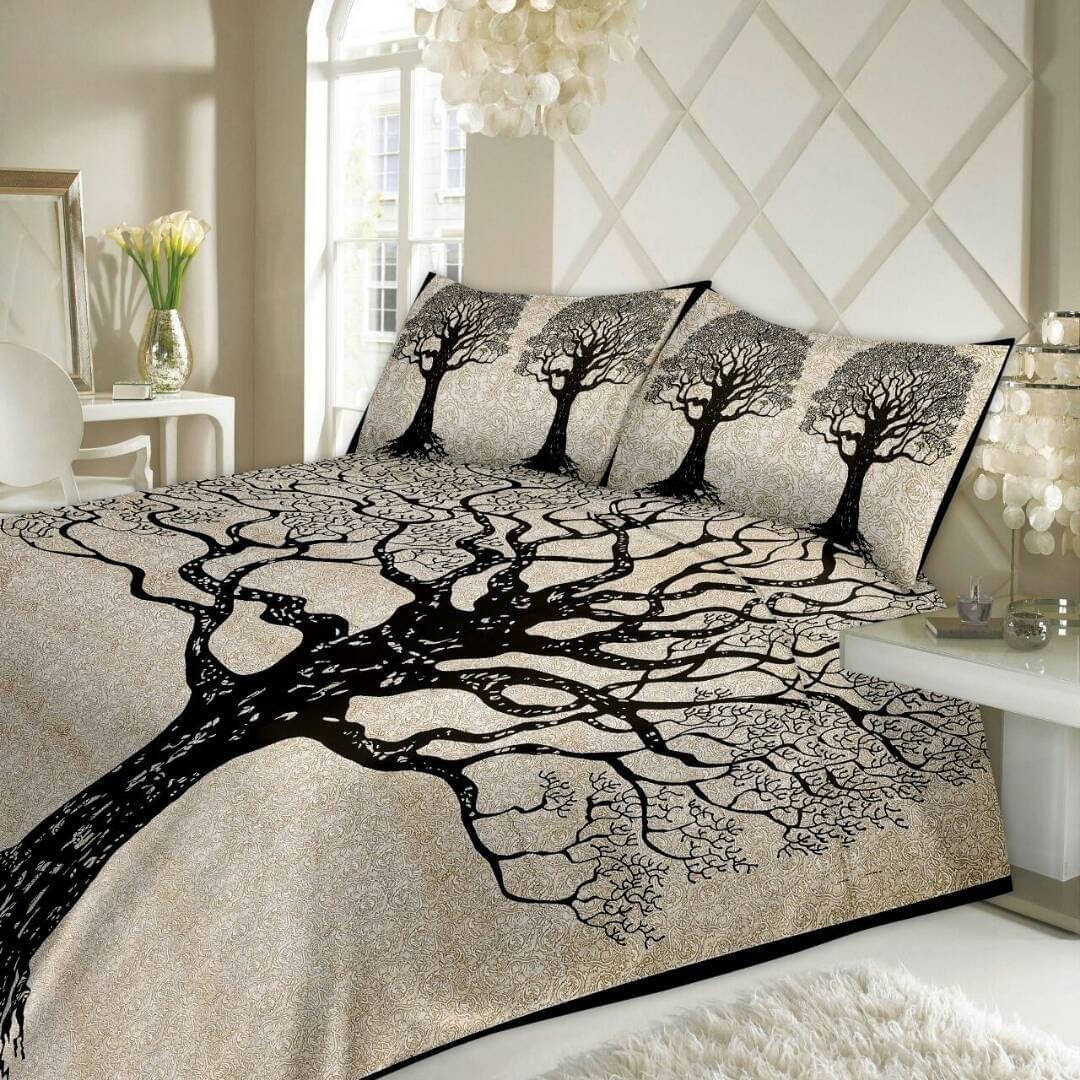 Navkaar Creation Cotton 1 Double Bedsheet with 2 Pillow Covers ( White ) Navkaar Creation Cotton 1 Double Bedsheet with 2 Pillow Covers ( White )