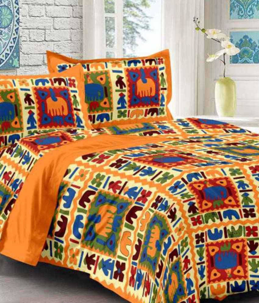 Navkaar Creation Cotton 1 Double Bedsheet with 2 Pillow Covers ( White ) Navkaar Creation Cotton 1 Double Bedsheet with 2 Pillow Covers ( White )