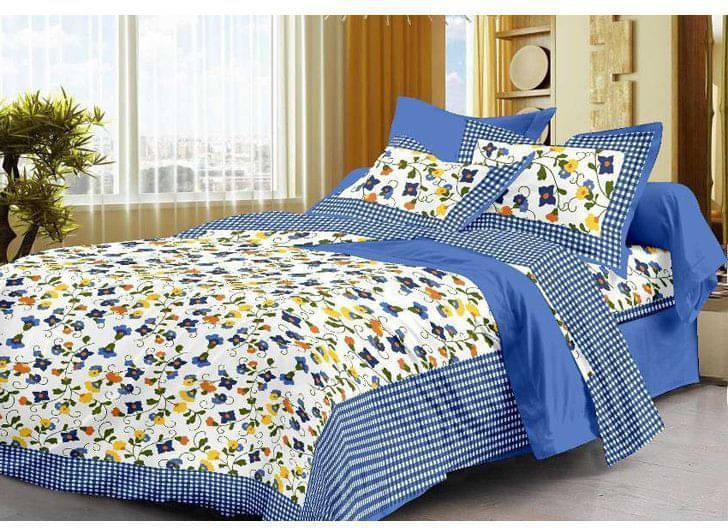 Navkaar Creation Cotton 1 Double Bedsheet with 2 Pillow Covers ( Blue ) Navkaar Creation Cotton 1 Double Bedsheet with 2 Pillow Covers ( Blue )