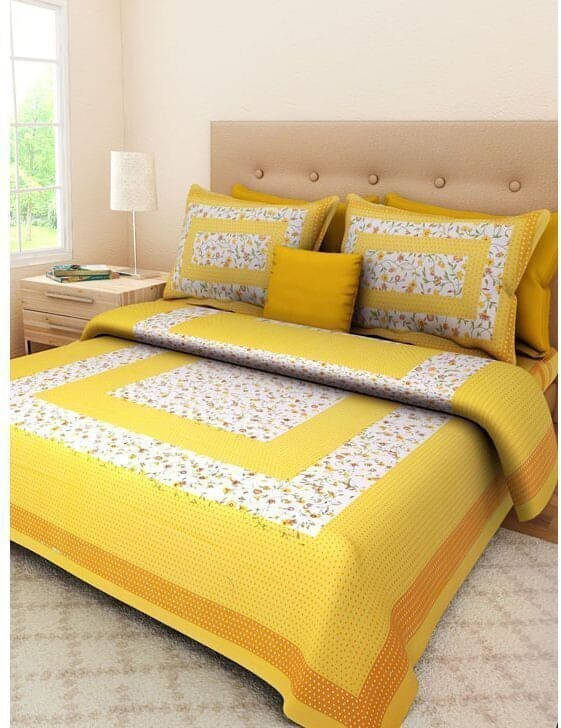     			Navkaar Creation Cotton 1 Double Bedsheet with 2 Pillow Covers ( Red )