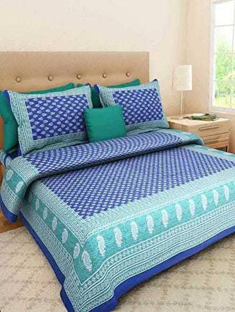 Navkaar Creation Cotton 1 Double Bedsheet with 2 Pillow Covers ( Blue ) Navkaar Creation Cotton 1 Double Bedsheet with 2 Pillow Covers ( Blue )