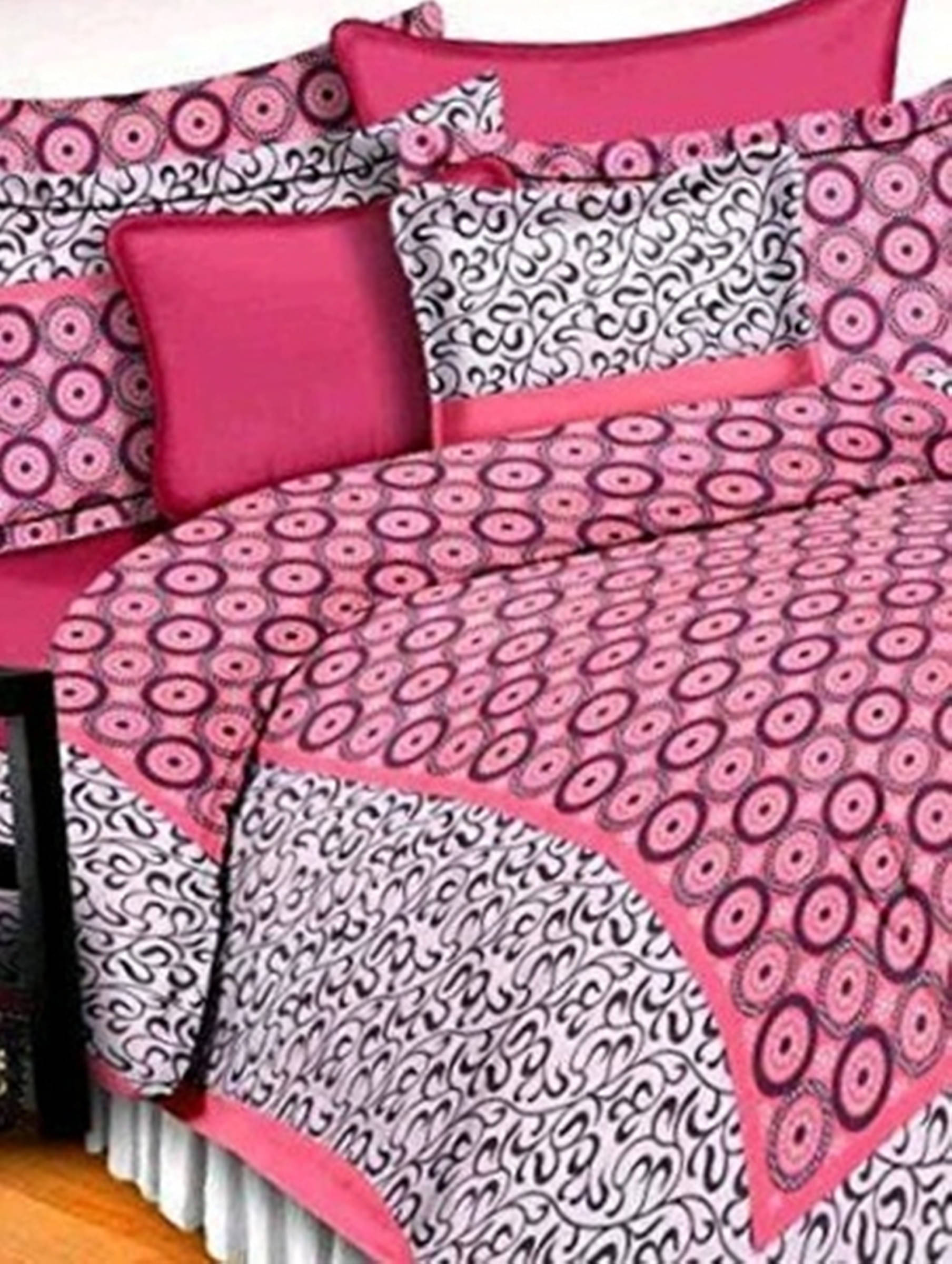 Navkaar Creation Cotton 1 Double Bedsheet with 2 Pillow Covers ( Pink ) Navkaar Creation Cotton 1 Double Bedsheet with 2 Pillow Covers ( Pink )