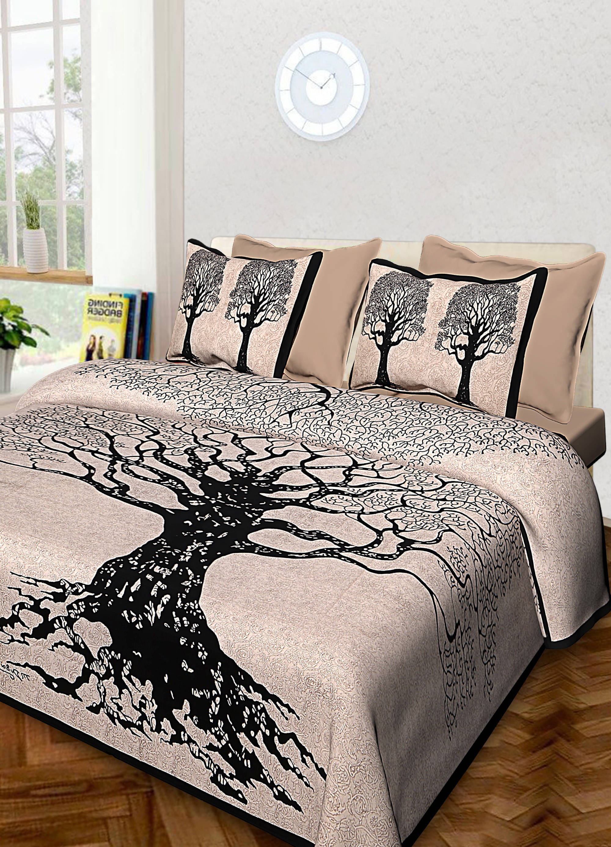 Navkaar Creation Cotton 1 Double Bedsheet with 2 Pillow Covers ( White ) Navkaar Creation Cotton 1 Double Bedsheet with 2 Pillow Covers ( White )