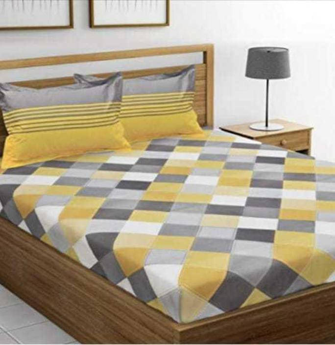 Navkaar Creation Cotton 1 Double Bedsheet with 2 Pillow Covers ( Grey ) Navkaar Creation Cotton 1 Double Bedsheet with 2 Pillow Covers ( Grey )