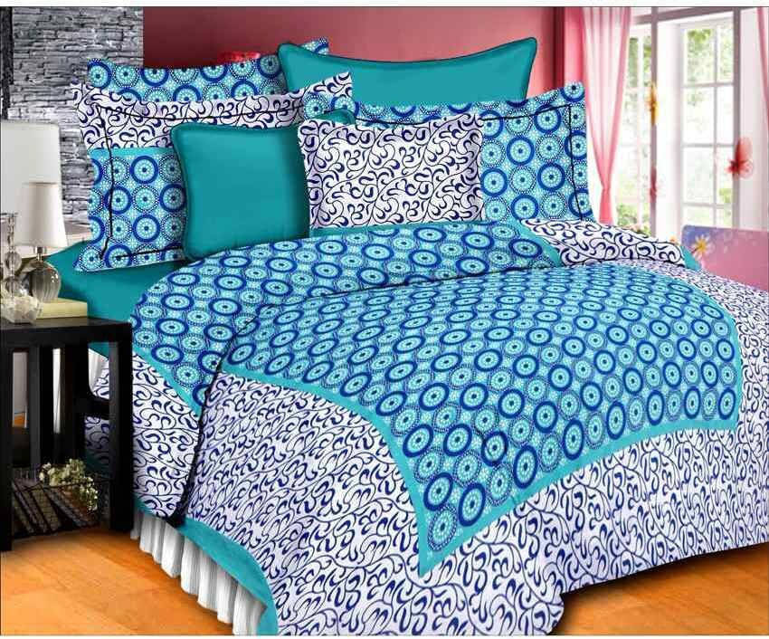 Navkaar Creation Cotton 1 Double Bedsheet with 2 Pillow Covers ( Multicolor ) Navkaar Creation Cotton 1 Double Bedsheet with 2 Pillow Covers ( Multicolor )