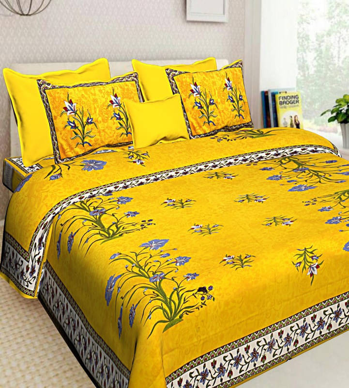 Navkaar Creation Cotton 1 Double Bedsheet with 2 Pillow Covers ( Multicolor ) Navkaar Creation Cotton 1 Double Bedsheet with 2 Pillow Covers ( Multicolor )