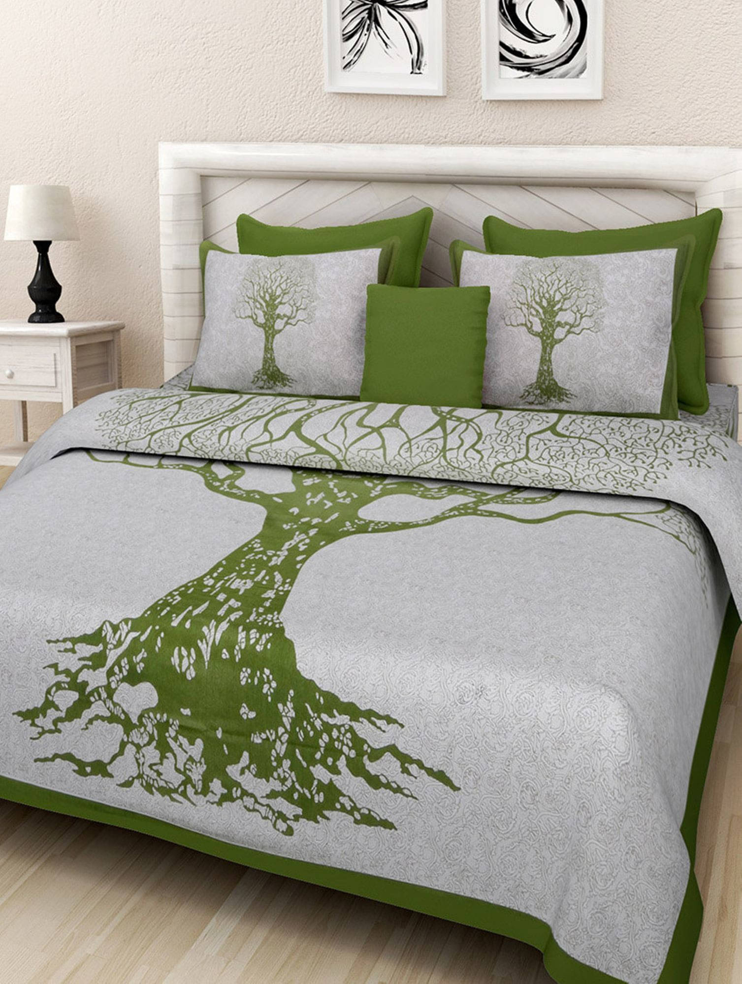 Navkaar Creation Cotton 1 Double Bedsheet with 2 Pillow Covers ( White ) Navkaar Creation Cotton 1 Double Bedsheet with 2 Pillow Covers ( White )