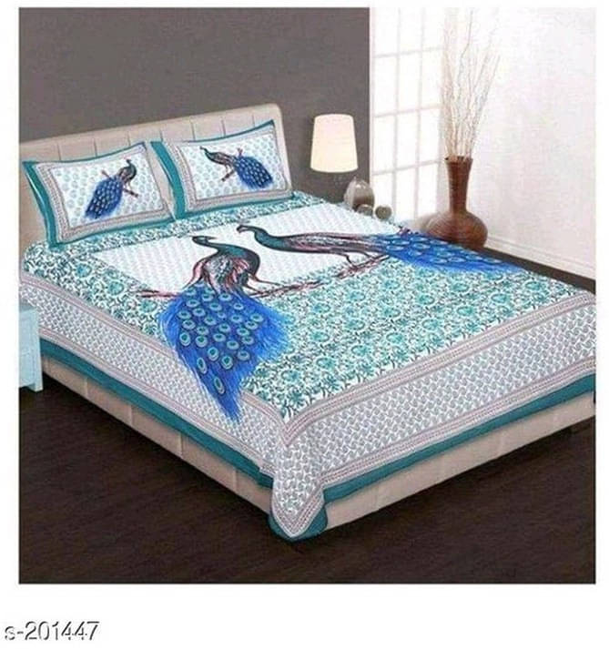 Navkaar Creation Cotton 1 Double Bedsheet with 2 Pillow Covers ( Green ) Navkaar Creation Cotton 1 Double Bedsheet with 2 Pillow Covers ( Green )