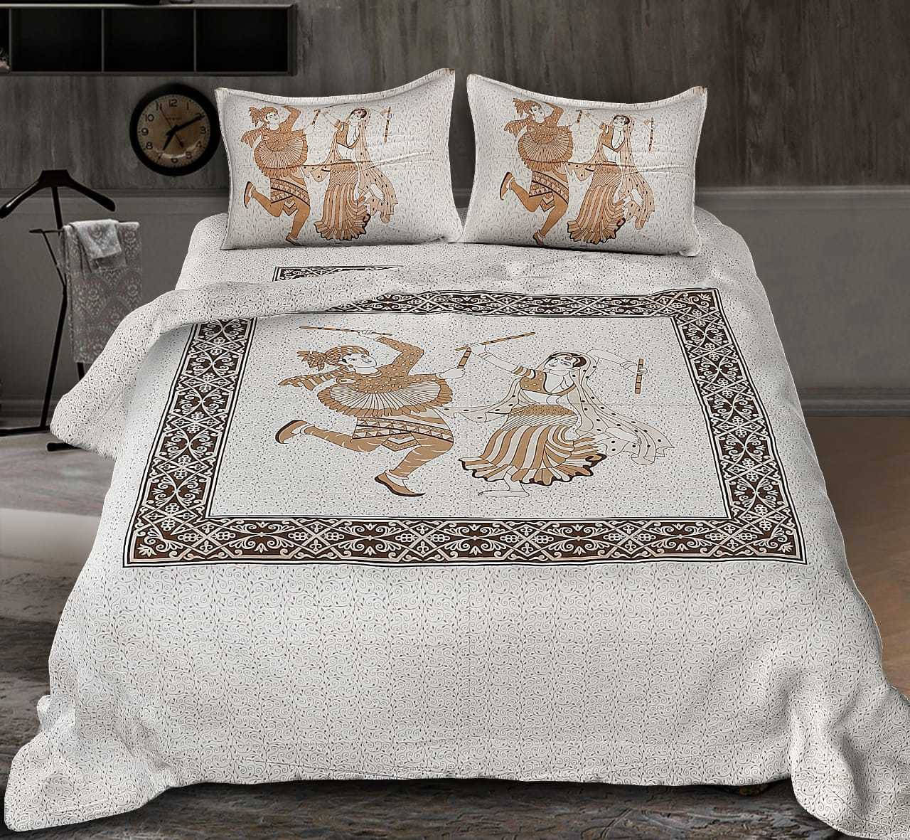 Navkaar Creation Cotton 1 Double Bedsheet with 2 Pillow Covers ( Orange ) Navkaar Creation Cotton 1 Double Bedsheet with 2 Pillow Covers ( Orange )