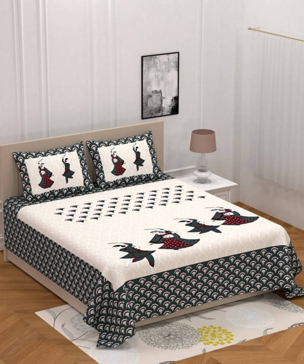 Navkaar Creation Cotton 1 Double Bedsheet with 2 Pillow Covers ( Grey ) Navkaar Creation Cotton 1 Double Bedsheet with 2 Pillow Covers ( Grey )