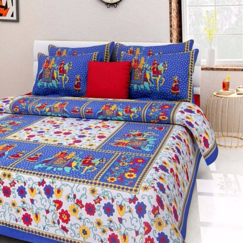 Navkaar Creation Cotton 1 Double Bedsheet with 2 Pillow Covers ( Red )     			Navkaar Creation Cotton 1 Double Bedsheet with 2 Pillow Covers ( Red )