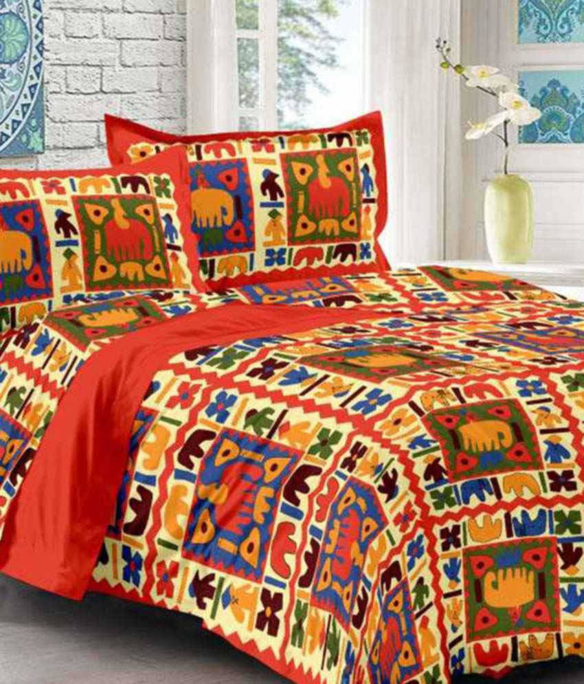 Navkaar Creation Cotton 1 Double Bedsheet with 2 Pillow Covers ( Beige ) Navkaar Creation Cotton 1 Double Bedsheet with 2 Pillow Covers ( Beige )