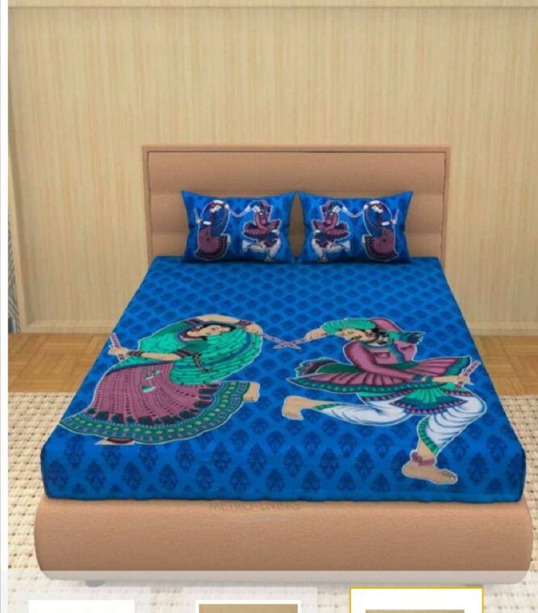 Navkaar Creation Cotton 1 Double Bedsheet with 2 Pillow Covers ( Blue ) Navkaar Creation Cotton 1 Double Bedsheet with 2 Pillow Covers ( Blue )