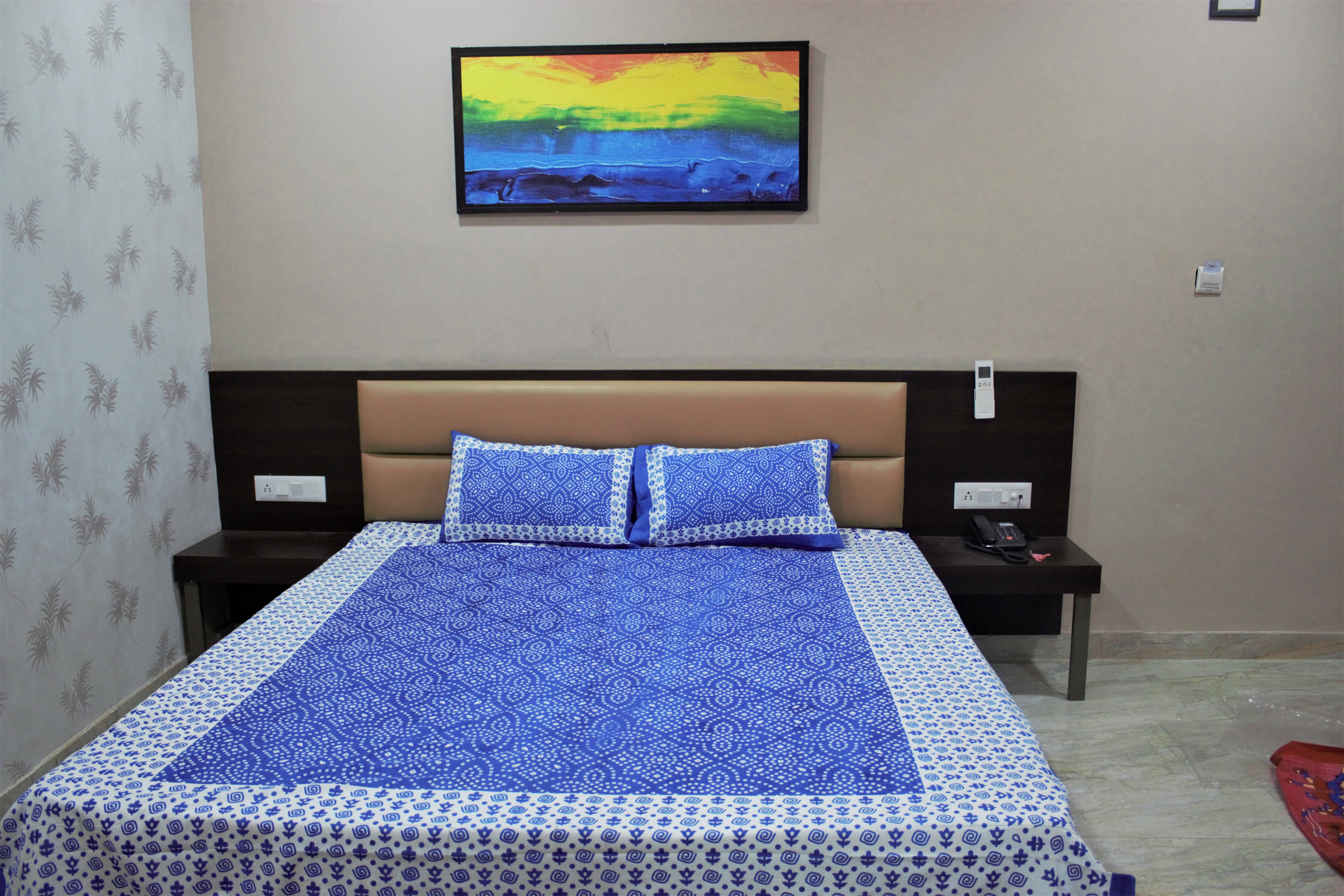 Navkaar Creation Cotton 1 Double Bedsheet with 2 Pillow Covers ( Blue ) Navkaar Creation Cotton 1 Double Bedsheet with 2 Pillow Covers ( Blue )