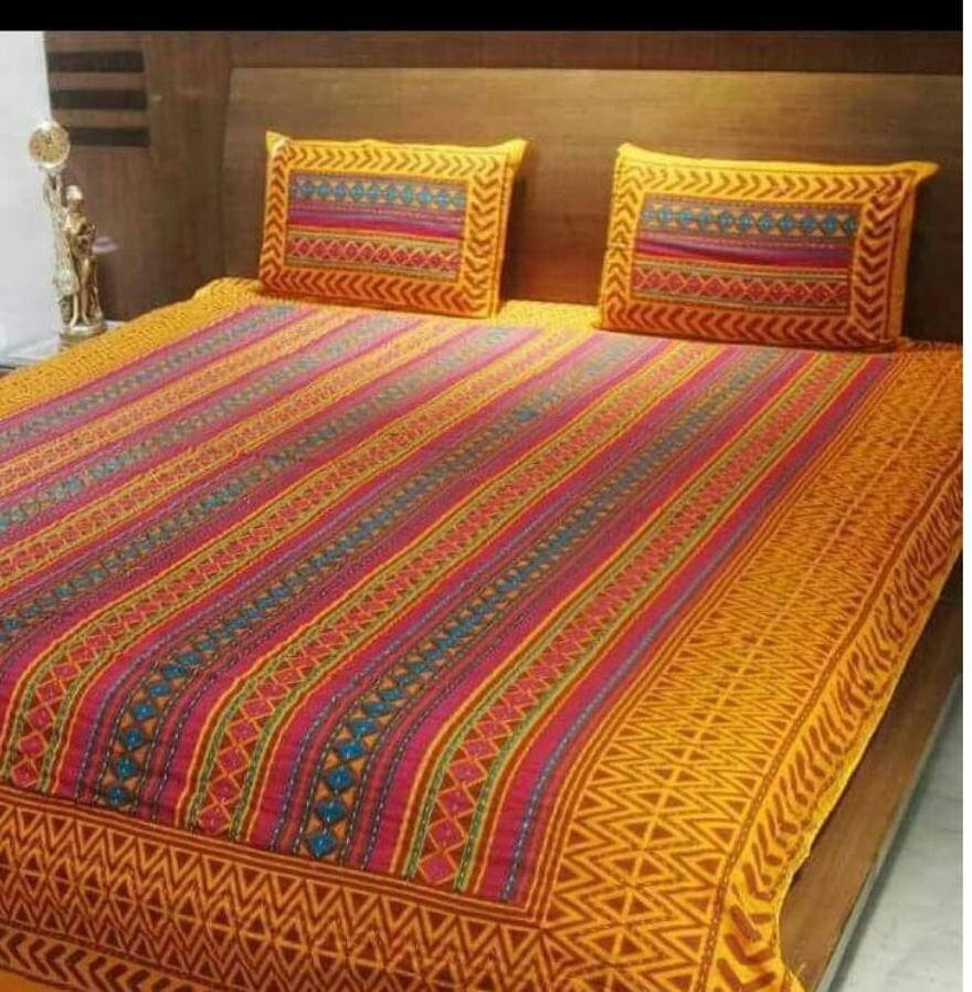     			Navkaar Creation Cotton 1 Double Bedsheet with 2 Pillow Covers ( Multicolor )