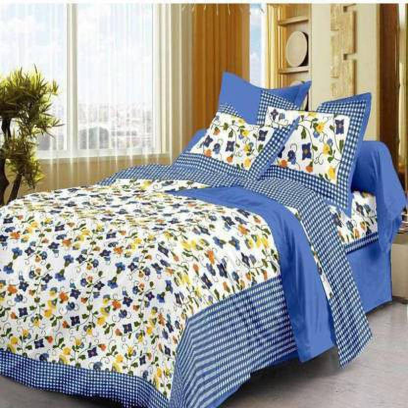 Navkaar Creation Cotton 1 Double Bedsheet with 2 Pillow Covers ( White ) Navkaar Creation Cotton 1 Double Bedsheet with 2 Pillow Covers ( White )