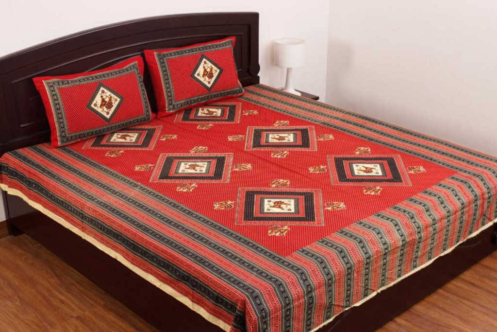 Navkaar Creation Cotton 1 Double Bedsheet with 2 Pillow Covers ( Beige ) Navkaar Creation Cotton 1 Double Bedsheet with 2 Pillow Covers ( Beige )