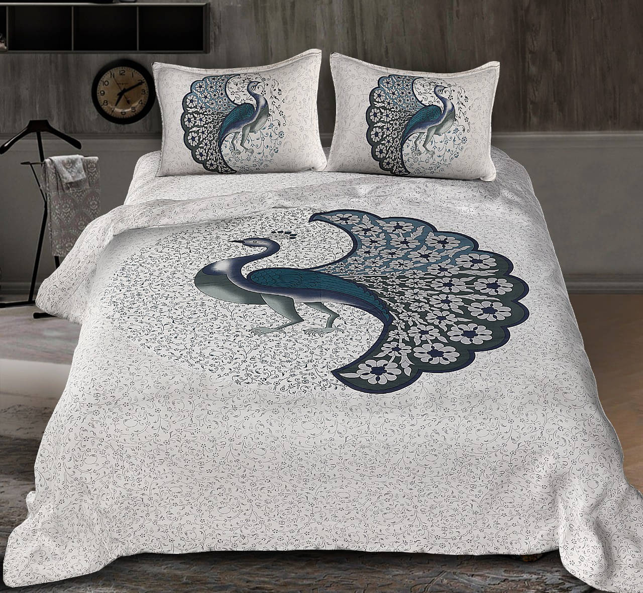 Navkaar Creation Cotton 1 Double Bedsheet with 2 Pillow Covers ( Green )     			Navkaar Creation Cotton 1 Double Bedsheet with 2 Pillow Covers ( Green )