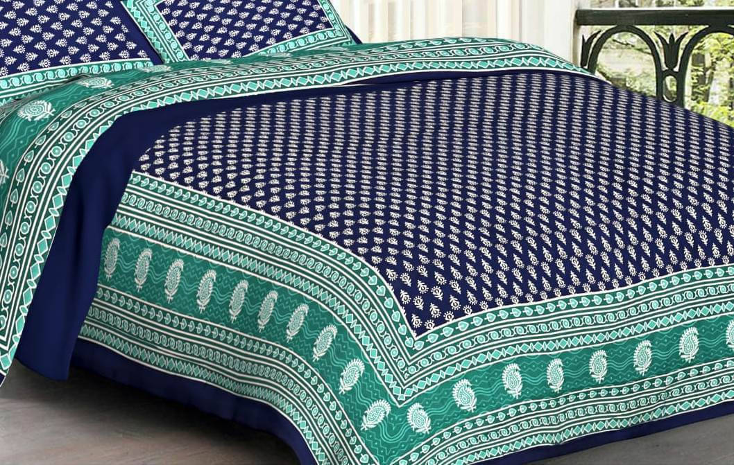 Navkaar Creation Cotton 1 Double Bedsheet with 2 Pillow Covers ( Multicolor ) Navkaar Creation Cotton 1 Double Bedsheet with 2 Pillow Covers ( Multicolor )