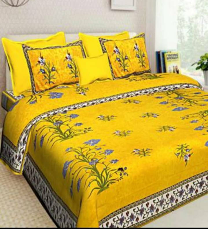 Navkaar Creation Cotton 1 Double Bedsheet with 2 Pillow Covers ( Yellow ) Navkaar Creation Cotton 1 Double Bedsheet with 2 Pillow Covers ( Yellow )