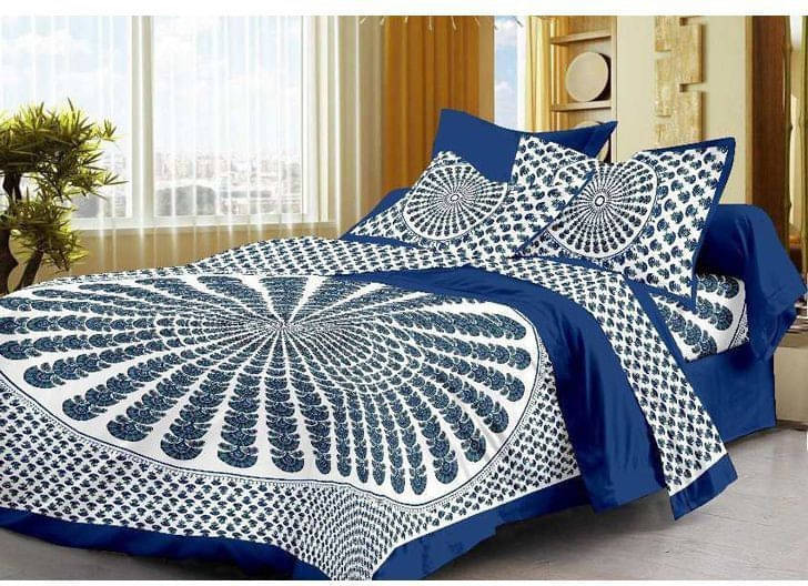 Navkaar Creation Cotton 1 Double Bedsheet with 2 Pillow Covers ( Beige ) Navkaar Creation Cotton 1 Double Bedsheet with 2 Pillow Covers ( Beige )