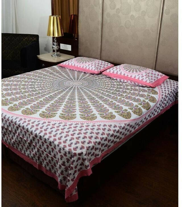 Navkaar Creation Cotton 1 Double Bedsheet with 2 Pillow Covers ( White ) Navkaar Creation Cotton 1 Double Bedsheet with 2 Pillow Covers ( White )