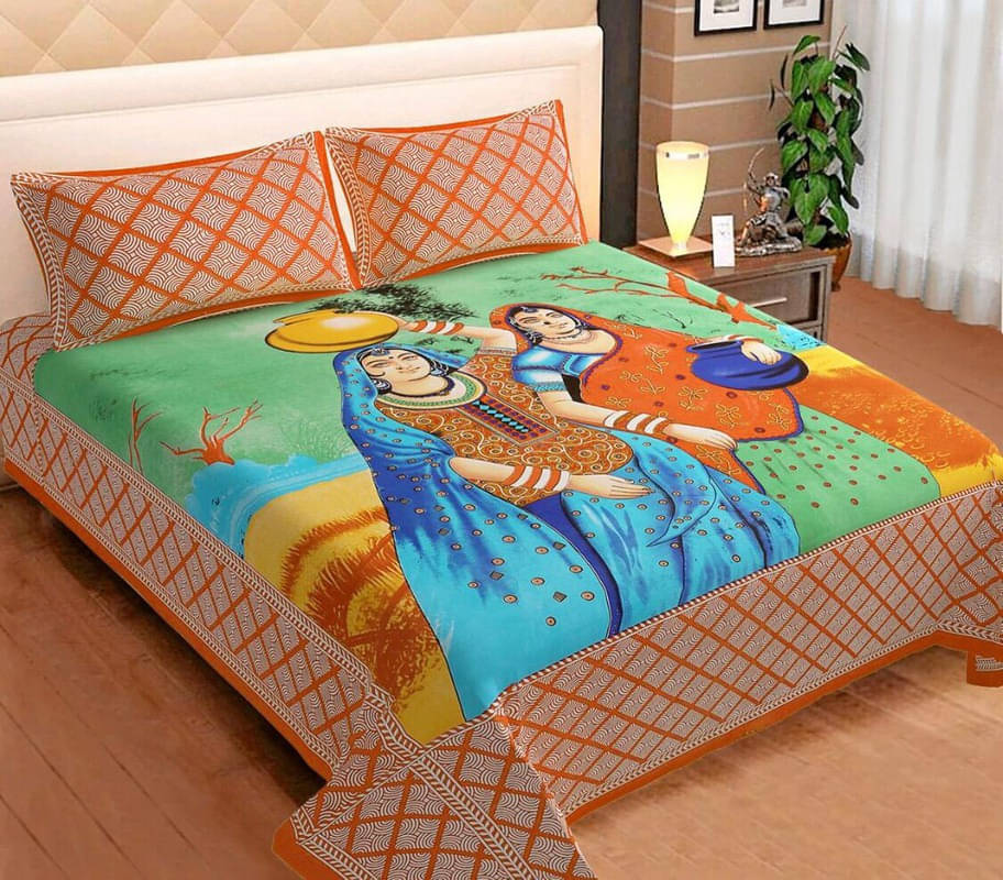 Navkaar Creation Cotton 1 Double Bedsheet with 2 Pillow Covers ( Brown ) Navkaar Creation Cotton 1 Double Bedsheet with 2 Pillow Covers ( Brown )