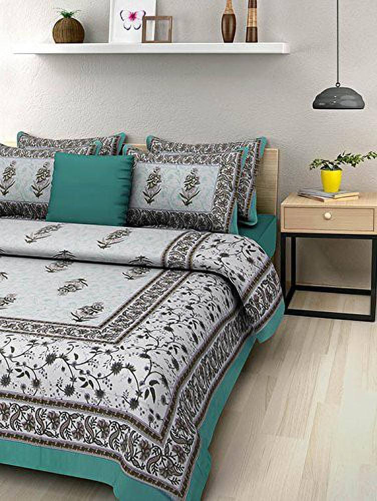Navkaar Creation Cotton 1 Double Bedsheet with 2 Pillow Covers ( Multicolor ) Navkaar Creation Cotton 1 Double Bedsheet with 2 Pillow Covers ( Multicolor )