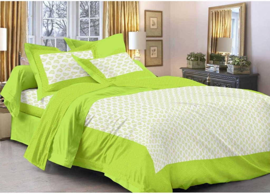     			Navkaar Creation Cotton 1 Double Bedsheet with 2 Pillow Covers ( White )
