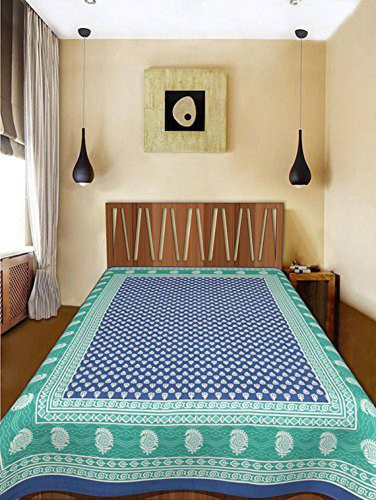 Navkaar Creation Cotton 1 Single Bedsheet with 2 Pillow Covers ( Blue ) Navkaar Creation Cotton 1 Single Bedsheet with 2 Pillow Covers ( Blue )