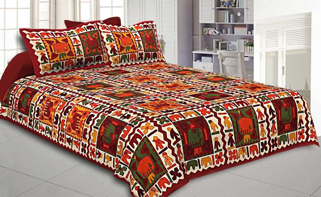 Navkaar Creation Cotton 1 Single Bedsheet with 2 Pillow Covers ( Red ) Navkaar Creation Cotton 1 Single Bedsheet with 2 Pillow Covers ( Red )